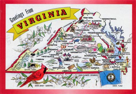 Virginia tourist map